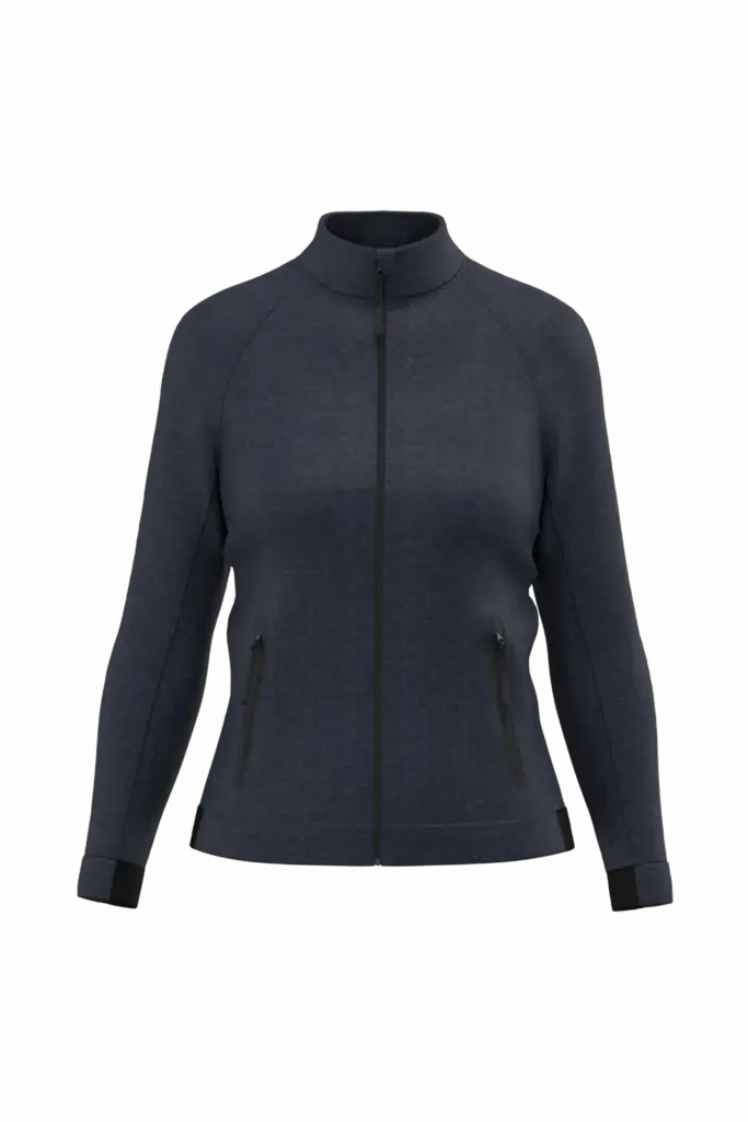 Damesjasje met opstaande kraag, french navy heather — productfoto 8