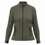 Damesjasje met opstaande kraag, sporty khaki — productfoto 9