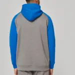 Tweekleurig sweatvest met capuchon unisex — productfoto 2