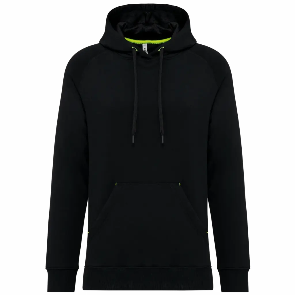 Unisex Sweater met capuchon, black — productfoto 4