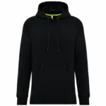 Unisex Sweater met capuchon, black — productfoto 4