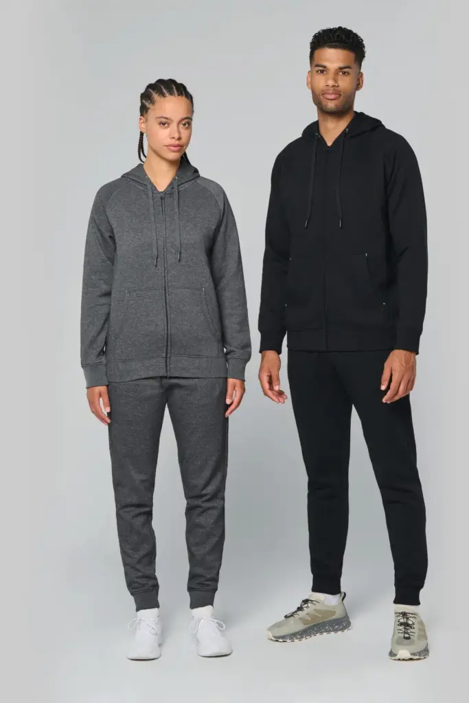 Unisex sweatvest met capuchon