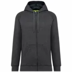 Unisex sweatvest met capuchon, dark grey heather — productfoto 7