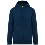 Unisex sweatvest met capuchon, sporty navy — productfoto 8