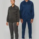 Unisex trainingsjasje met rits en biesje