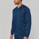 Unisex trainingsjasje met rits en biesje — productfoto 2
