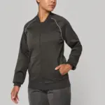 Unisex trainingsjasje met rits en biesje — productfoto 4