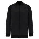 Unisex trainingsjasje met rits en biesje, black — productfoto 6
