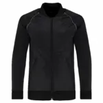 Kindertrainingsjasje met rits en biesje, black — productfoto 2