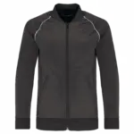 Kindertrainingsjasje met rits en biesje, dark grey — productfoto 3