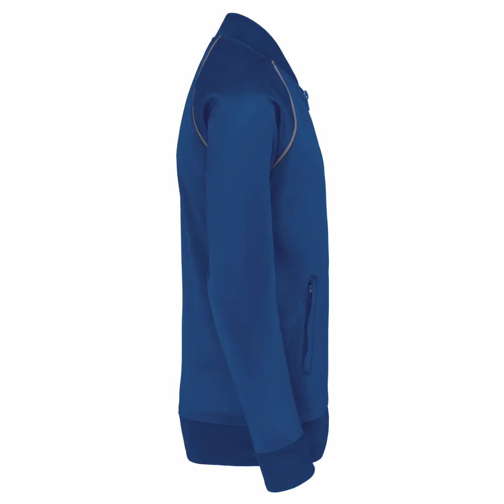 PS_PA385-S_DARKROYALBLUE - Hidalgo Kindertrainingsjasje met rits en biesje, dark royal blue — productfoto 3