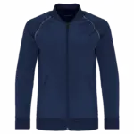 Kindertrainingsjasje met rits en biesje, sporty navy — productfoto 6