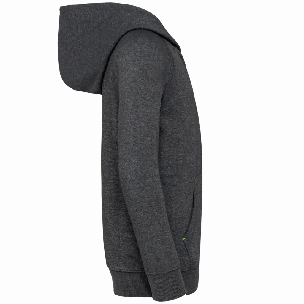 PS_PA386-S_DARKGREYHEATHER - Hidalgo Kinder sweatvest met capuchon, dark grey heather — productfoto 2