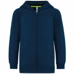 Kinder sweatvest met capuchon, sporty navy — productfoto 4