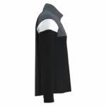 Trainingssweater 1/4 rits uniseks, black / sporty grey — productfoto 4