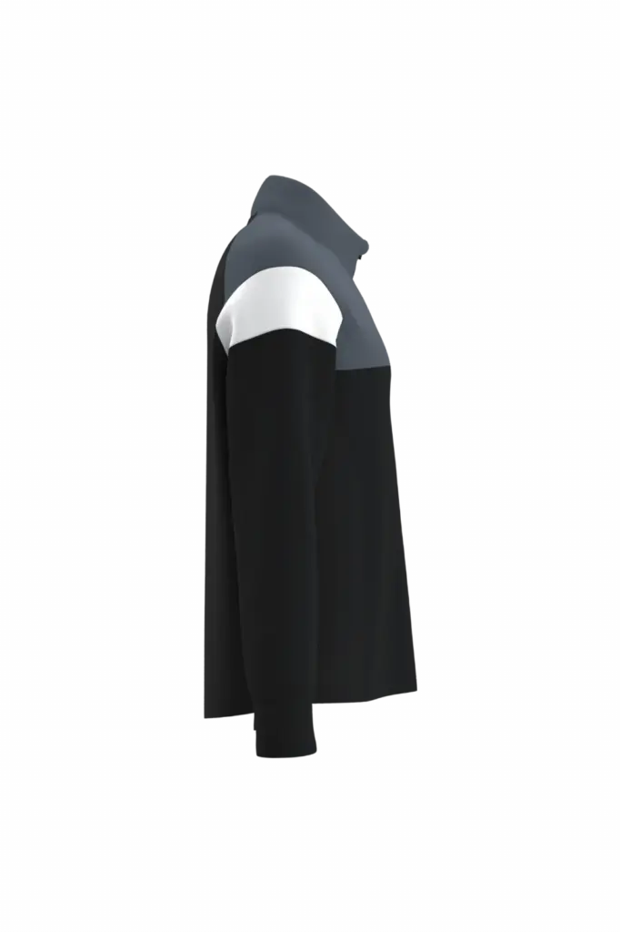 PS_PA387-S_BLACK-SPORTYGREY - Hidalgo Trainingssweater 1/4 rits uniseks, black / sporty grey — productfoto 4