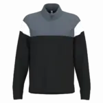 Trainingssweater 1/4 rits uniseks, black / sporty grey — productfoto 5