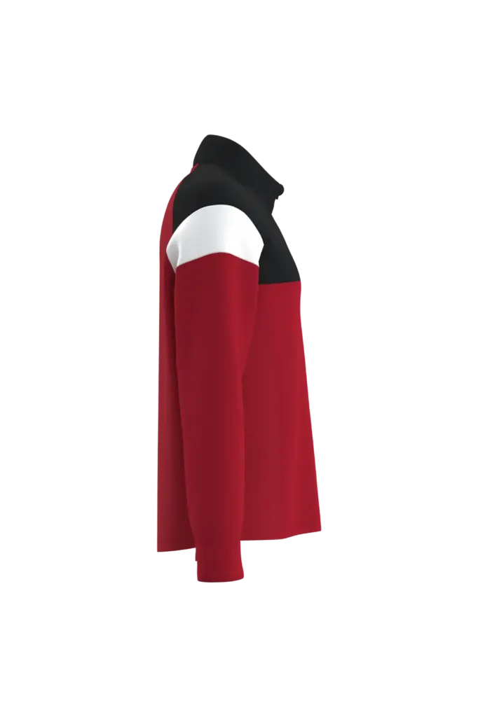PS_PA387-S_SPORTYRED-BLACK - Hidalgo Trainingssweater 1/4 rits uniseks, sporty red / black — productfoto 9