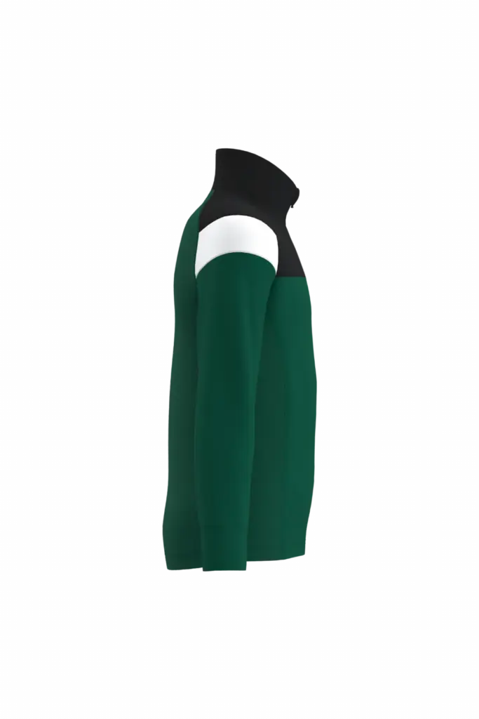 PS_PA388-S_DARKGREEN-BLACK - Hidalgo Trainingssweater 1/4 rits kind, dark green / black — productfoto 7
