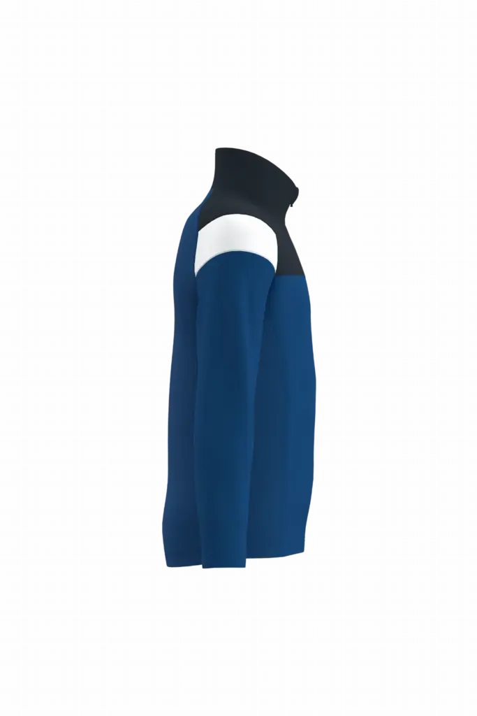 PS_PA388-S_DARKROYALBLUE-NAVY - Hidalgo Trainingssweater 1/4 rits kind, dark royal blue / navy — productfoto 8