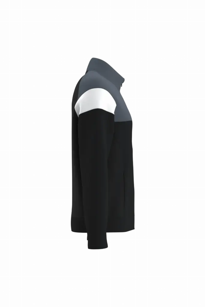 PS_PA390-S_BLACK-SPORTYGREY - Hidalgo Uniseks trainingsjasje met rits, black / sporty grey — productfoto 5