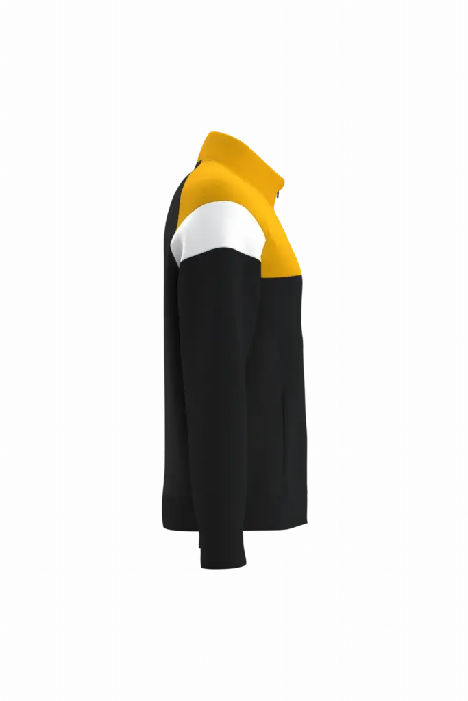 PS_PA390-S_BLACK-SPORTYYELLOW - Hidalgo Uniseks trainingsjasje met rits, black / sporty yellow — productfoto 6