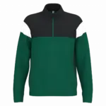 Uniseks trainingsjasje met rits, dark green / black — productfoto 8