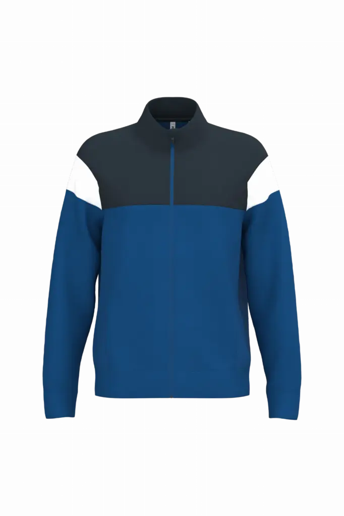 Uniseks trainingsjasje met rits, dark royal blue / navy — productfoto 9