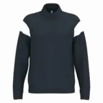 Uniseks trainingsjasje met rits, navy — productfoto 10