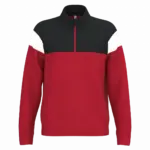Uniseks trainingsjasje met rits, sporty red / black — productfoto 11