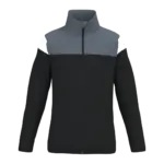 Kinder trainingsjasje met rits, black / sporty grey — productfoto 6