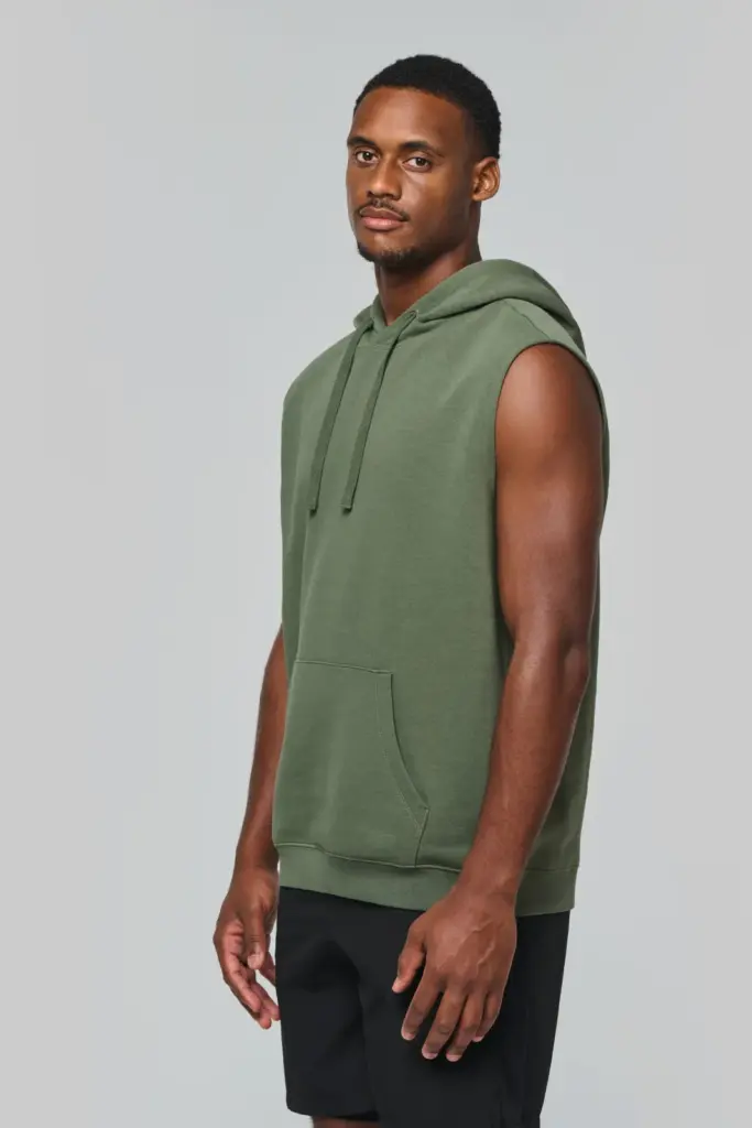 Unisex mouwloze hoodie