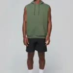 Unisex mouwloze hoodie — productfoto 2
