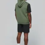 Unisex mouwloze hoodie — productfoto 3