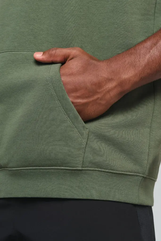 Unisex mouwloze hoodie — productfoto 4