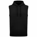 Unisex mouwloze hoodie, black — productfoto 6