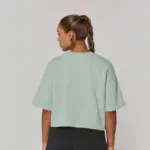 Cropped damessweater met korte mouwen en ronde hals — productfoto 2