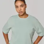 Cropped damessweater met korte mouwen en ronde hals — productfoto 3
