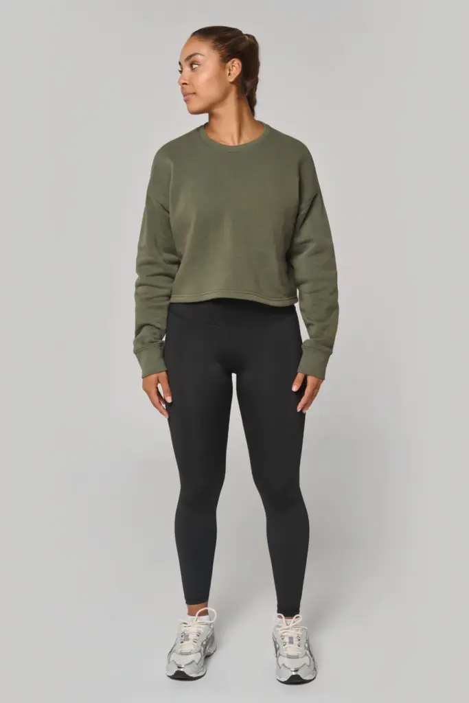 Cropped damessweater met ronde hals — productfoto 3