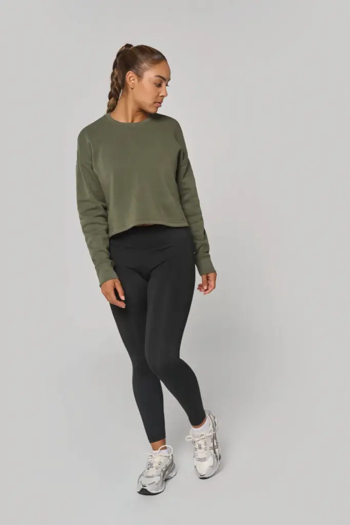 Cropped damessweater met ronde hals — productfoto 4