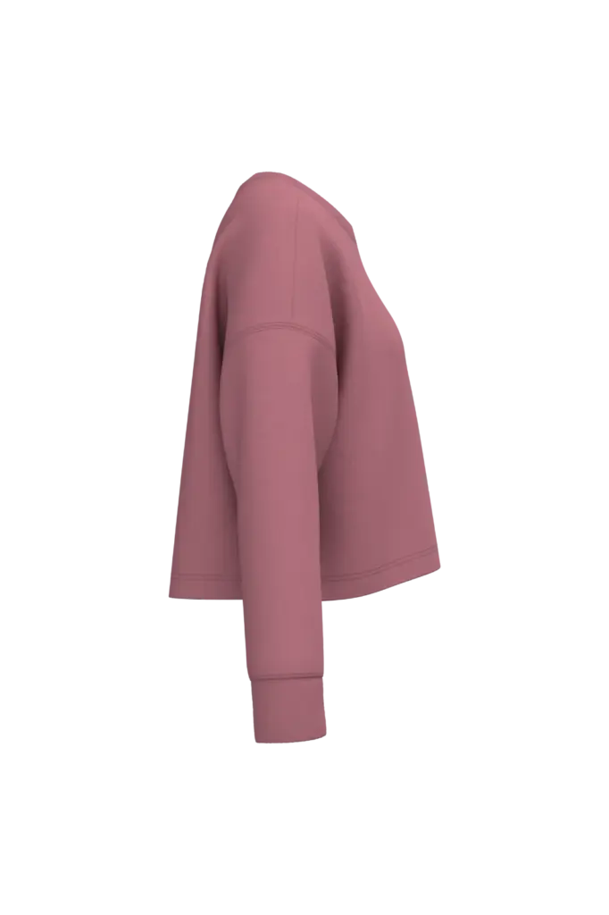 Cropped damessweater met ronde hals, antique rose — productfoto 5