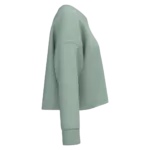Cropped damessweater met ronde hals, sage — productfoto 8