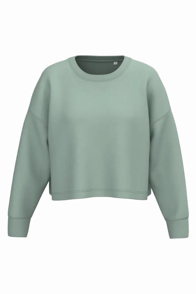 Custom Cropped Sweatshirt PA395 Women's Cotton XXS-XXL — product photo 9