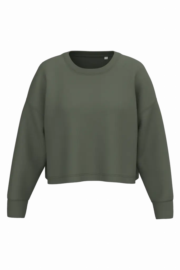 Custom Cropped Sweatshirt PA395 Women's Cotton XXS-XXL — product photo 10