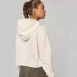 Cropped damessweater met capuchon — productfoto 2