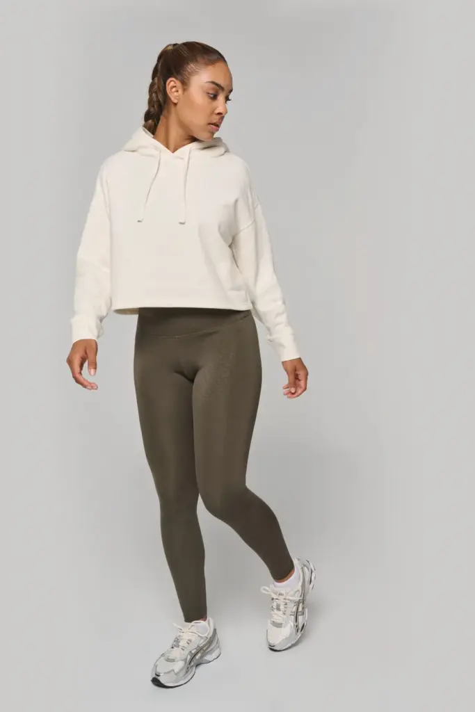 Cropped damessweater met capuchon — productfoto 3