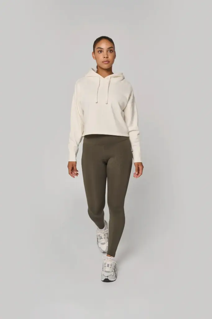 Cropped damessweater met capuchon — productfoto 4