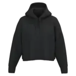Cropped damessweater met capuchon, black — productfoto 7