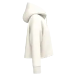 Cropped damessweater met capuchon, coconut milk — productfoto 7