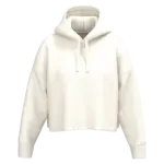 Cropped damessweater met capuchon, coconut milk — productfoto 8